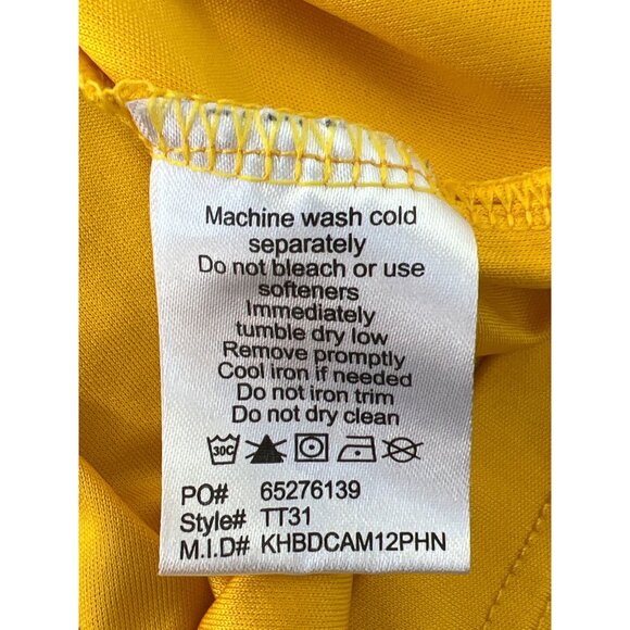 Team 365 NDSU Bison Quarter Zip Pullover Size Large Long Sleeve Yellow Workout - Picture 4 of 6